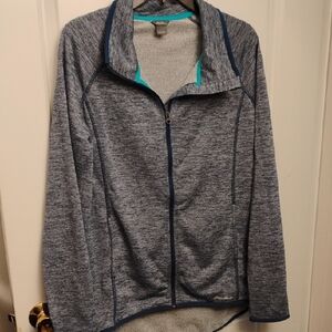 Women's Heather Gray Zip-Up Jacket